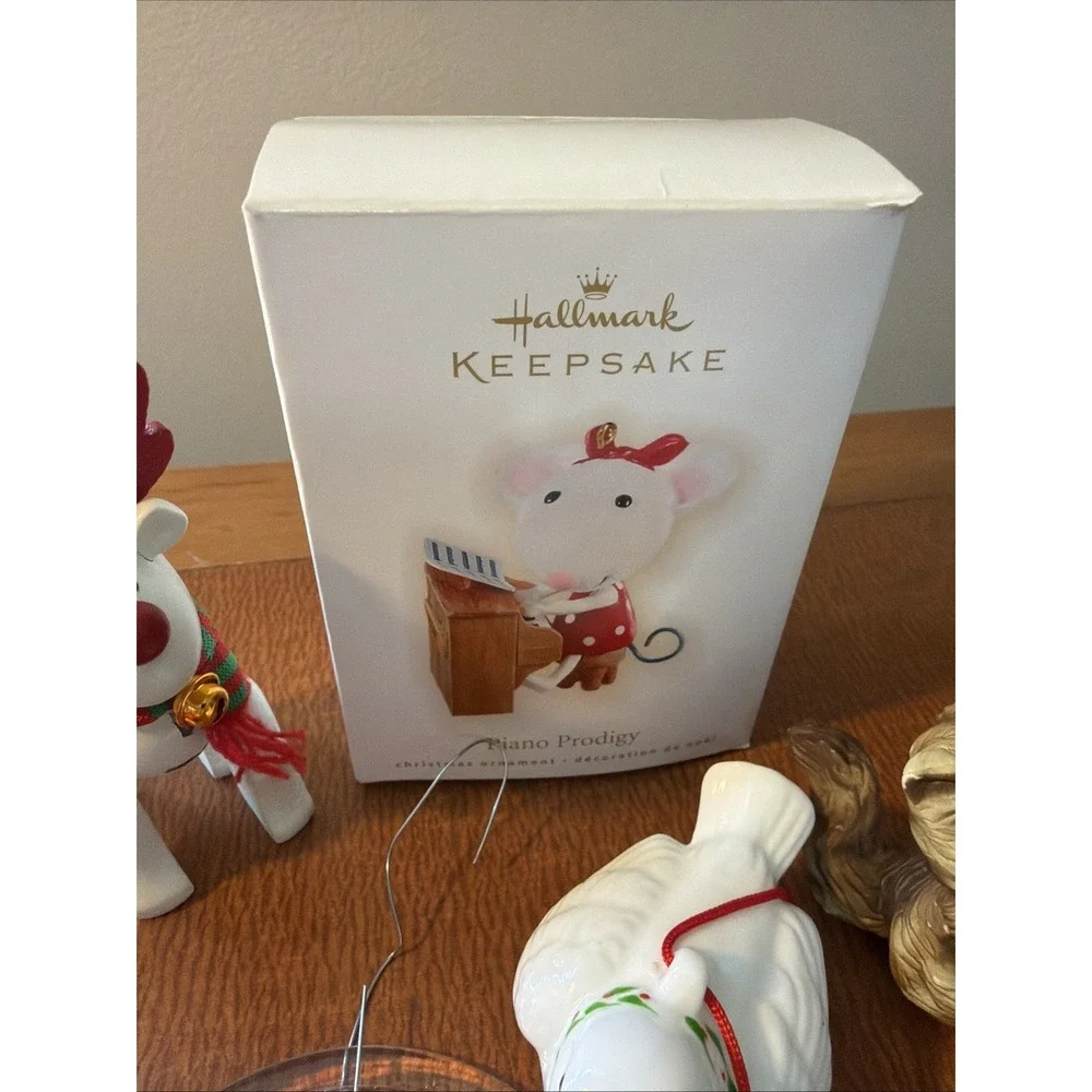 Vtg Christmas Ornament Lot: Avon Kurt‎ S Adler, Enesco, Fitz & Flloyd, Hallmark
